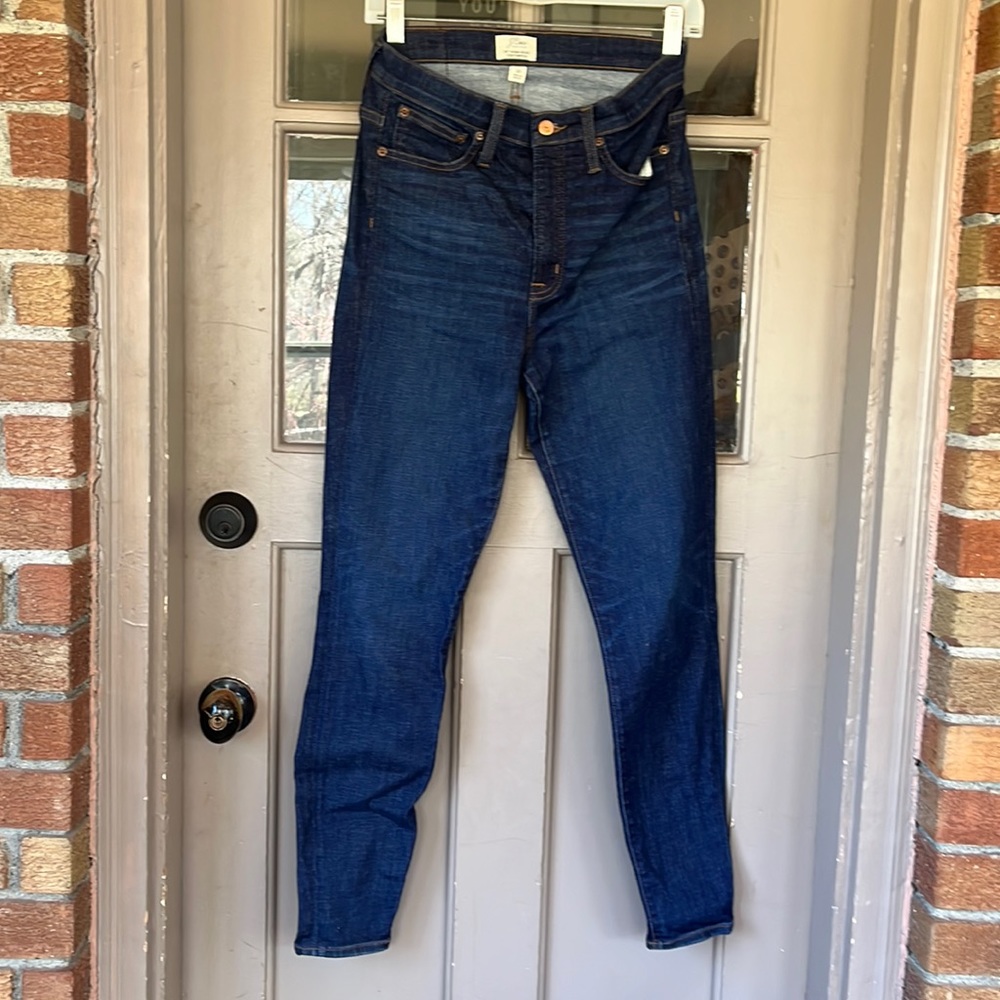 J crew 10” High-Rise Toothpick Jeans, size 28
